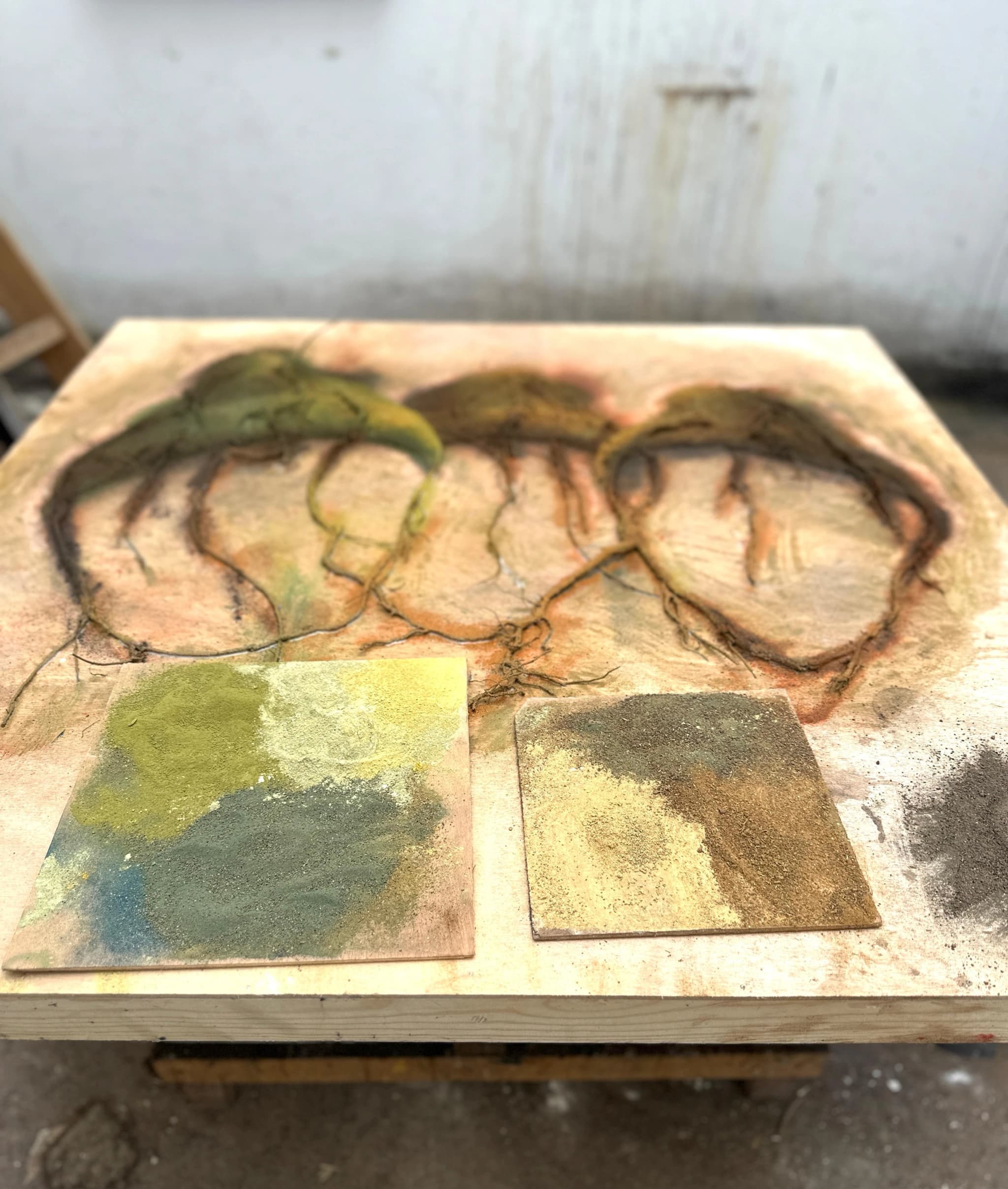 Noureddine Ouarhim at work in his studio